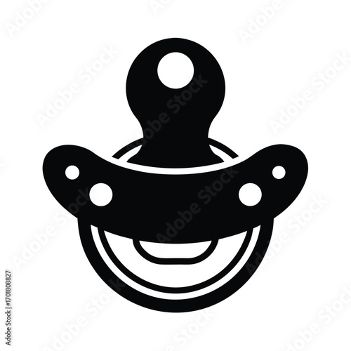 Pacifier Baby Care Icon Vector