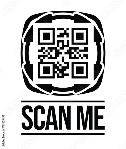 Scan QR code icon. Digital scanning qr code. QR code scan for smartphone. QR code for payment. Scan QR code symbol