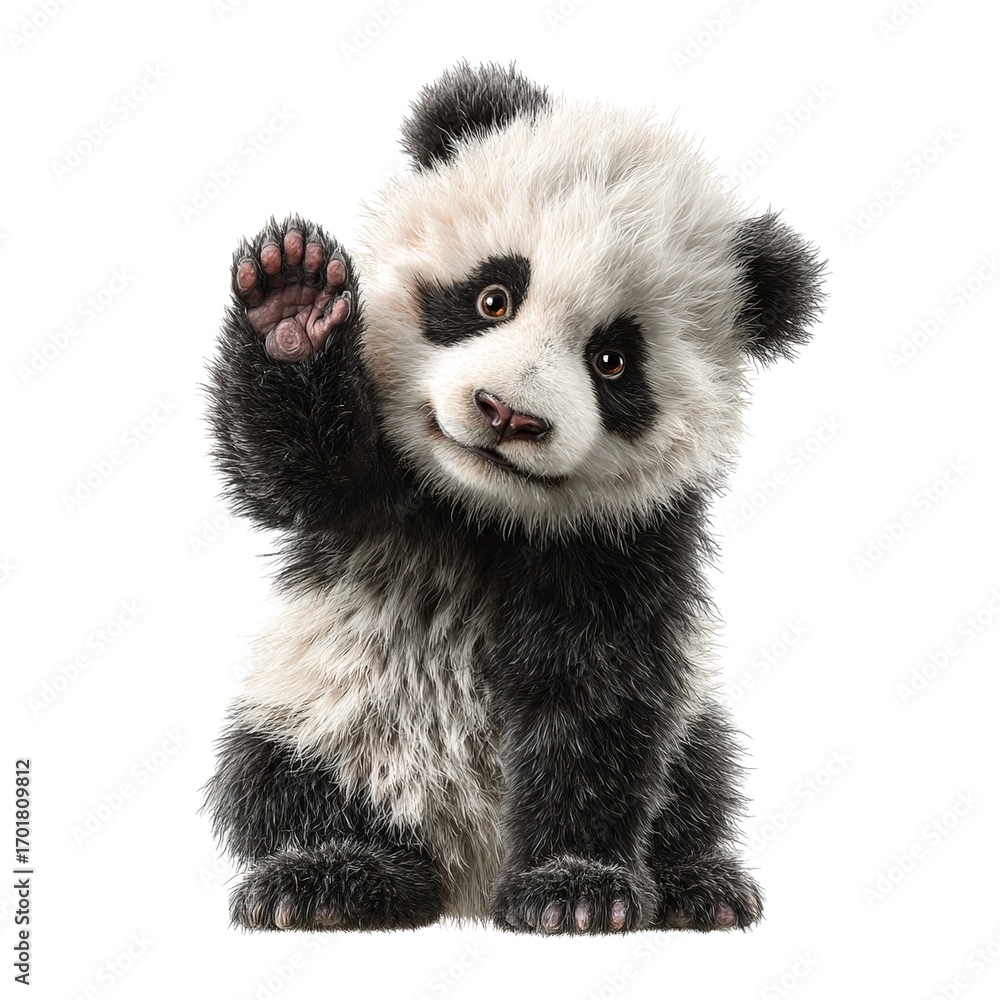 Naklejka premium close up of a panda or a panda