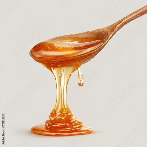 Wallpaper Mural honey dripping from wooden spoon Torontodigital.ca