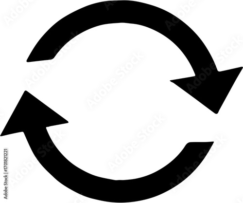 Refresh Symbol, Circular Arrows, Reload Icon, Update Design