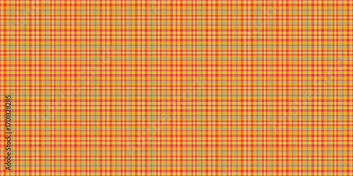 Empty texture pattern plaid, stripe textile fabric seamless. Lovely background vector check tartan in red and amber colors.