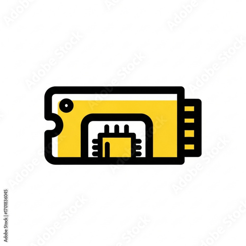 Vector art of computer ram module icon