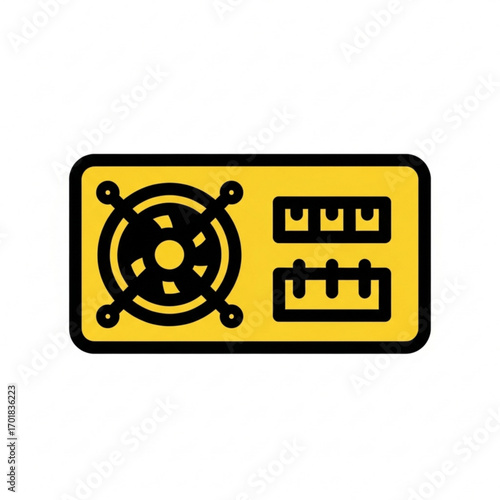 Vector art of computer power supply unit icon