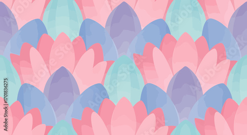 Pastel Petals Seamless Pattern Delicate Floral Backdrop