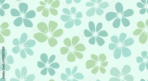 Seamless Pattern Of Pastel Floral Design For Textile Decoration