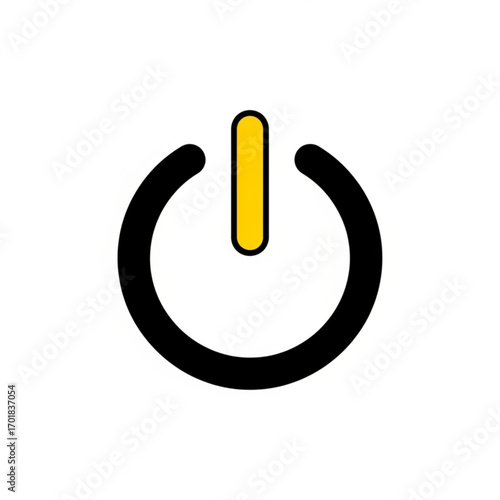 Vector art of power button symbol