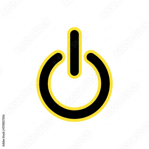 Vector art of power button symbol
