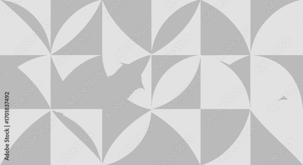 Subtle Geometric Flower Pattern In Monochromatic Gray Scale Tones