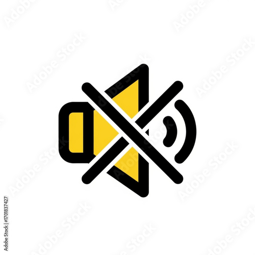 Vector art of mute speaker icon