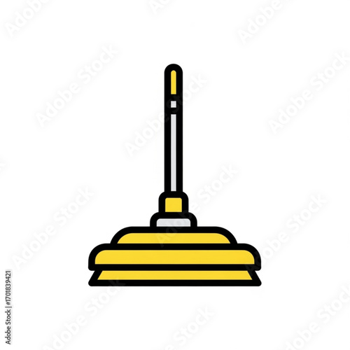 Vector art of yellow mop