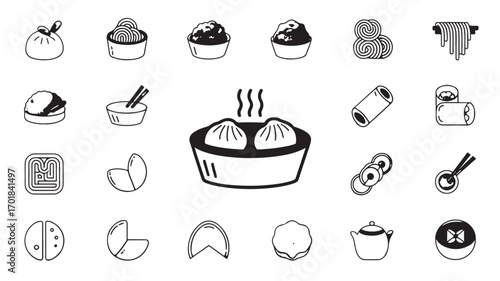 Steaming baozi in a bowl a traditional Chinese food icon representing culinary culture and deliciousness