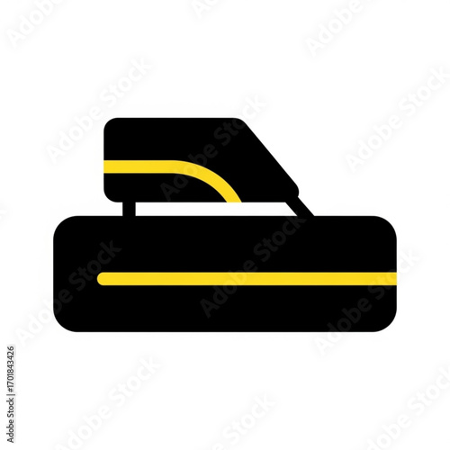 Vector art of stylized illustration of a curling stone