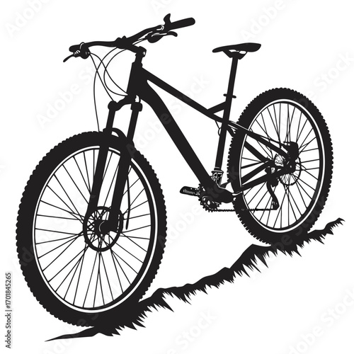 vintage bicycle black and white vector 