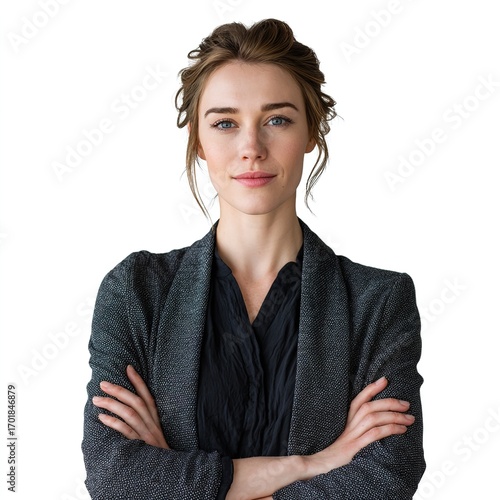 Confident Businesswoman in Formal Suit – Professional Portrait Photography 