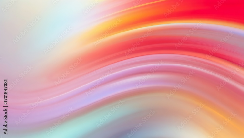 Obraz premium Vibrant Multicolor Gradient Background with Wavy Lines