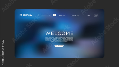 Modern website landing page welcomes visitors with clean design and clear call to action