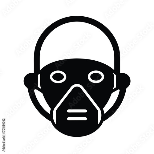 Anesthesia Mask Icon Flat Minimal Medical Vector
