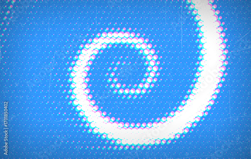 Grunge halftone gradient background. Faded grit noise texture. Colorful wallpaper. Retro pixelated backdrop. Anime or manga style comic overlay. Vector graphic design textured Grunge scratch template.