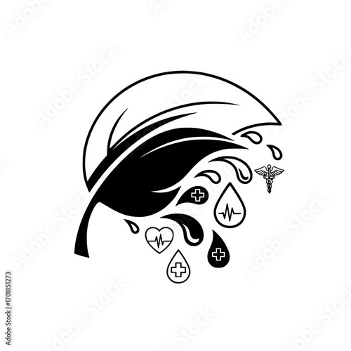 medicinal phytopreparations. logo/icon