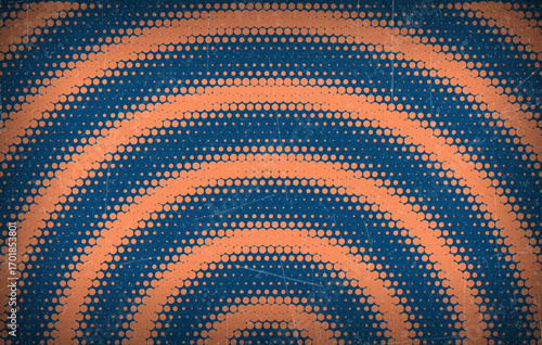 Grunge halftone gradient background. Faded grit noise texture. Colorful wallpaper. Retro pixelated backdrop. Anime or manga style comic overlay. Vector graphic design textured Grunge scratch template.