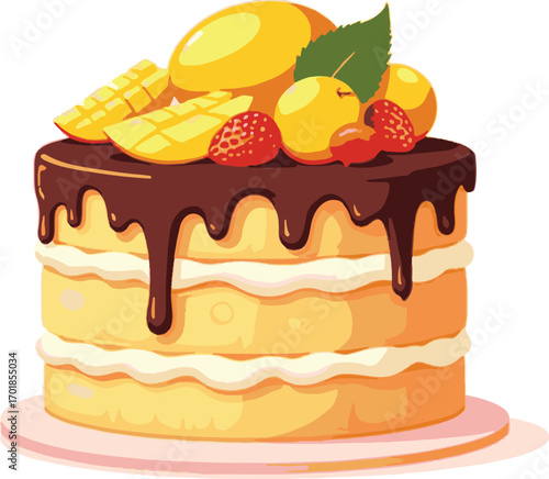 chocolate cake with cherry