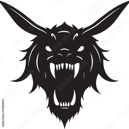 ANT angry face tatto vector file 