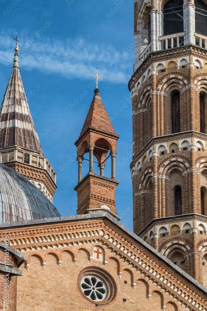 Naklejka premium Detailed architectural view of the Basilica of Saint Justina in Padua, Italy.