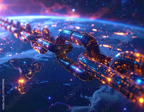 Global Digital Supply Chain Network: Blockchain Data and Holographic Links