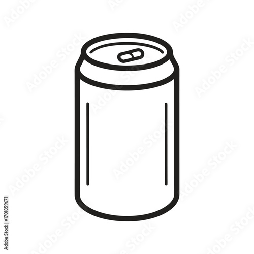 Vector illustration of a soda tin can isolated on white background