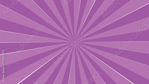 Purple Sunburst Background Radiant Vector Illustration