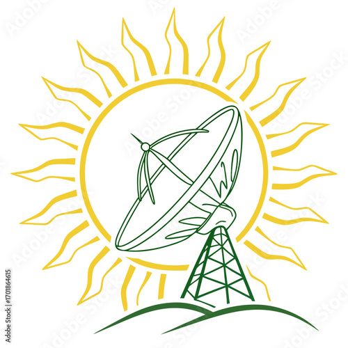 satellite dish icon vector illustration