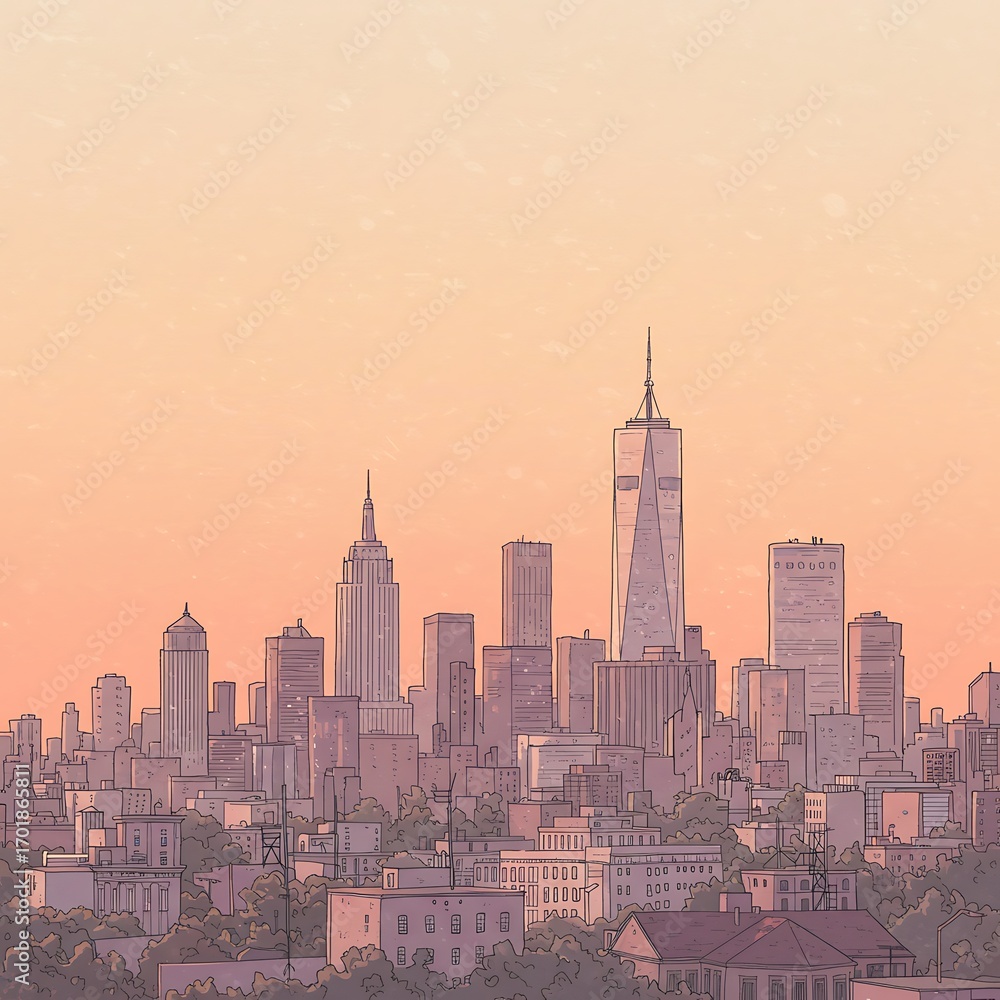 Fototapeta premium Rose-Hued Dawn