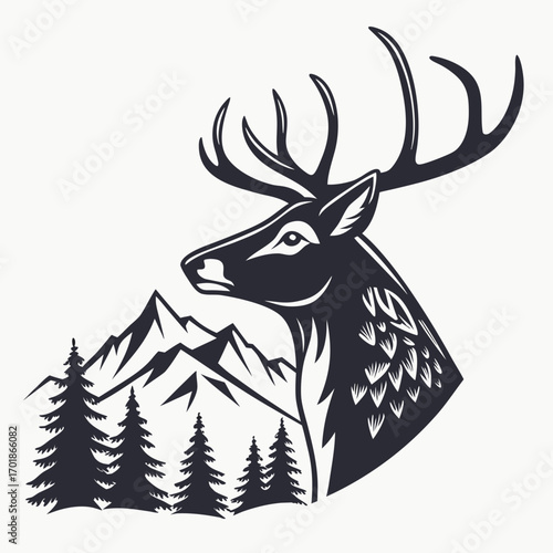deer head vector