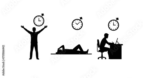 Visualizing the passage of time during different daily activities and their impact on productivity and relaxation
