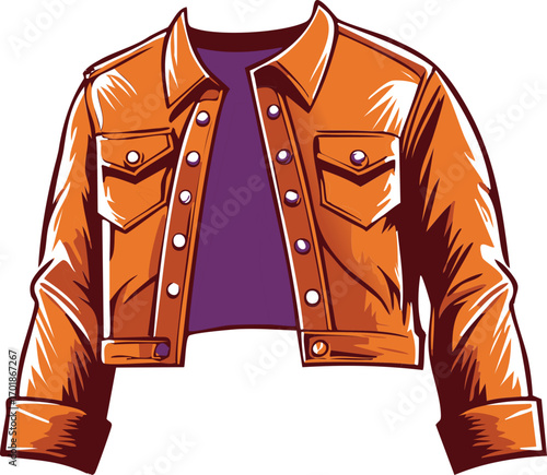vector illustration of a jacket