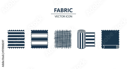 Collection of Fabric Swatches and Rolls Illustrating Different Textures and Patterns For Textile Design And Fashion Industry