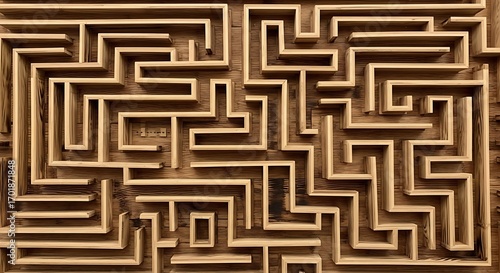 Wooden maze creates a complex challenge