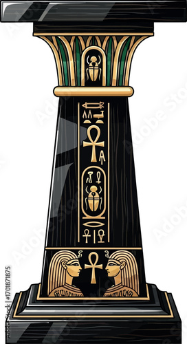 Egyptian Pedestal Vector Illustration