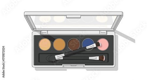 Unleash your inner artist with this versatile eyeshadow palette for creating stunning looks perfect for beauty blogs and tutorials, Generative AI.