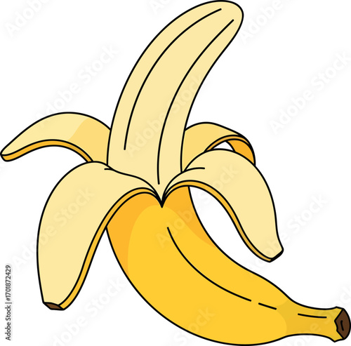 Cartoon Banana Peel Illustration