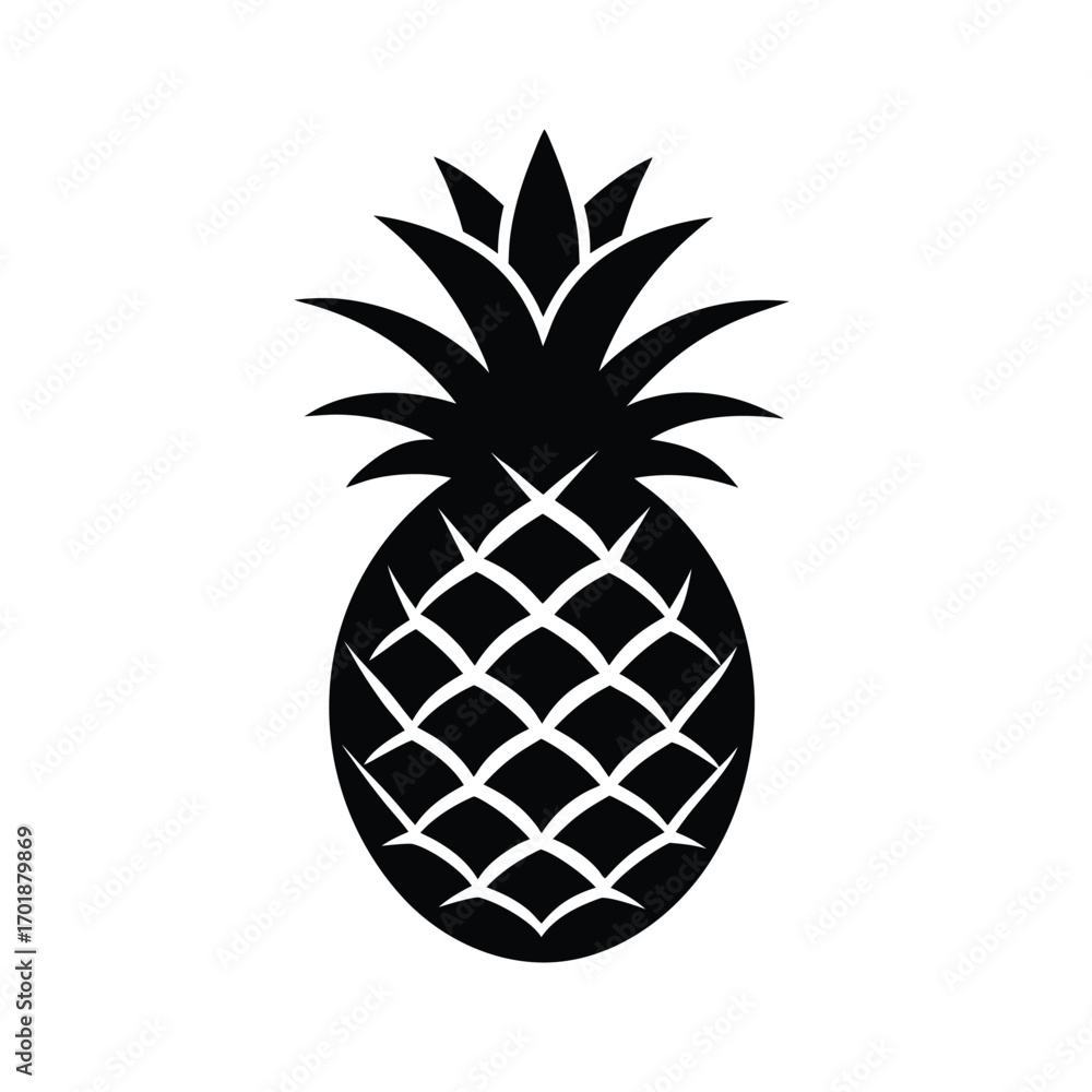 Obraz premium vector illustration of a fresh pineapple