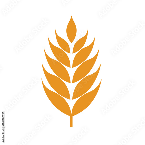 Golden wheat ears set vector illustration