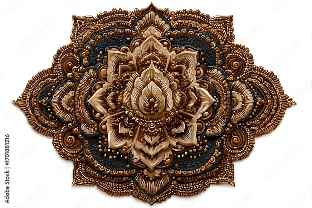 Obraz premium Artistic paisley mandala pattern design high resolution picture