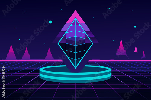 AI Generated Futuristic Hologram Wallpaper