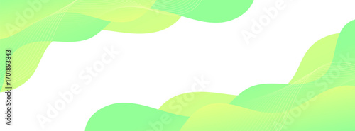  Abstract background gradient yellow and green with smooth wave shapes.