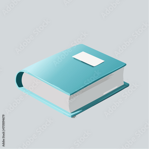 Teal Hardcover Book on Light Gray Background