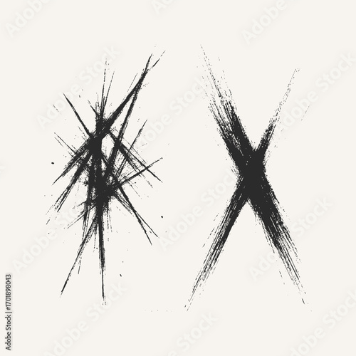 Linear scratches vector grainy texture.