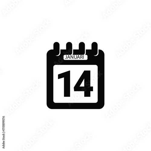 : 14 Januari calender icon.