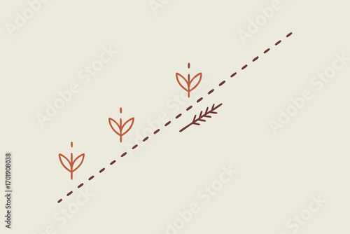 Diagonal dashed line thin vector simple graphic stroke  
